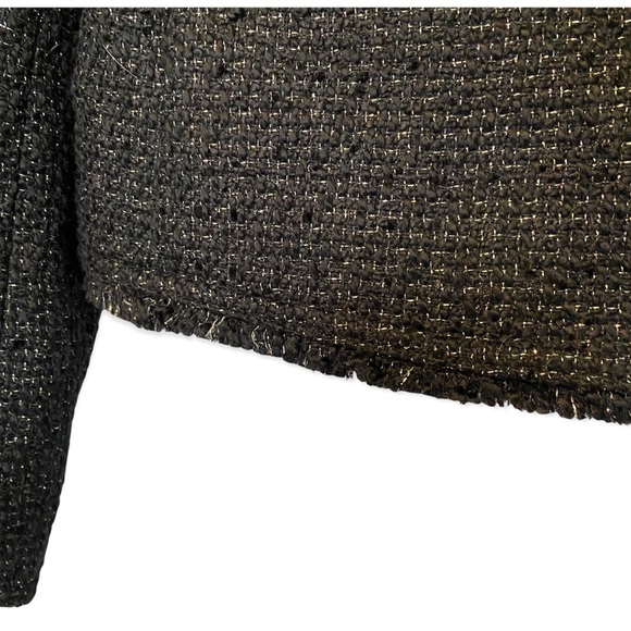 LOFT Tweed Asymmetrical Jacket with Gold Accents - Picture 12 of 14